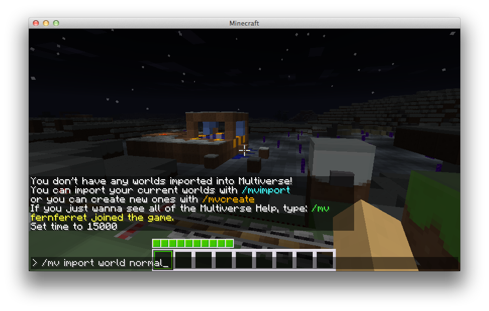 Importing a world
